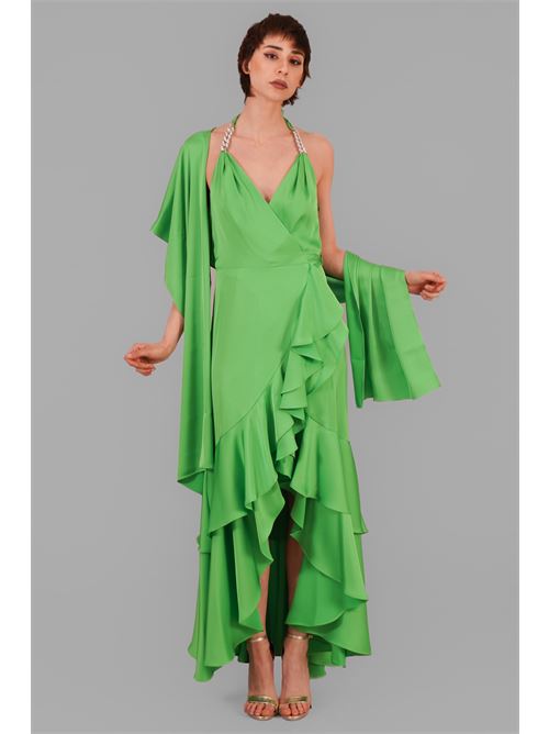 Stola in raso twins fantasy | T4528FGREEN